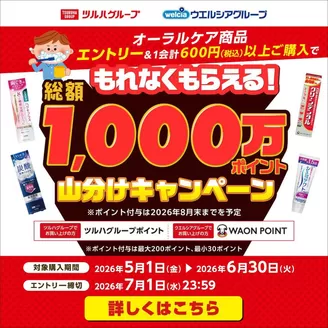 ウェルネスのカタログ | 51630 ウェルネス オーラルポイント山分けキャンペーン | 2026-04-30T00:00:00.000Z - 2026-06-30T00:00:00.000Z