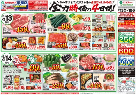 たいらやのカタログ | 掘り出し物ハンターのための素晴らしいオファー | 2026-05-13T00:00:00.000Z - 2026-05-16T00:00:00.000Z