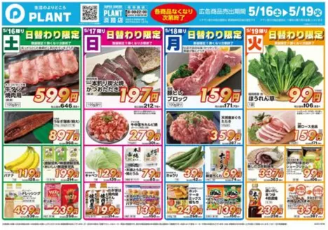 スーパーセンタープラントのカタログ | 排他的な取引と掘り出し物 | 2026-05-16T00:00:00.000Z - 2026-05-19T00:00:00.000Z