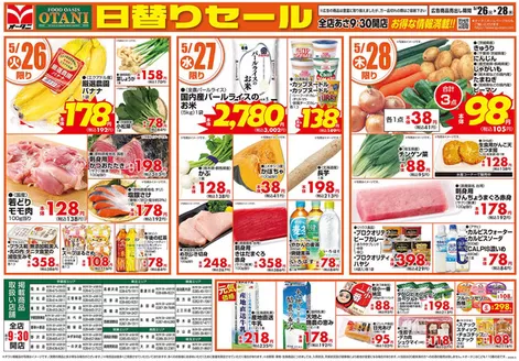 オータニのカタログ | お得な日替わりセール3日間 | 2026-05-25T00:00:00.000Z - 2026-05-28T00:00:00.000Z