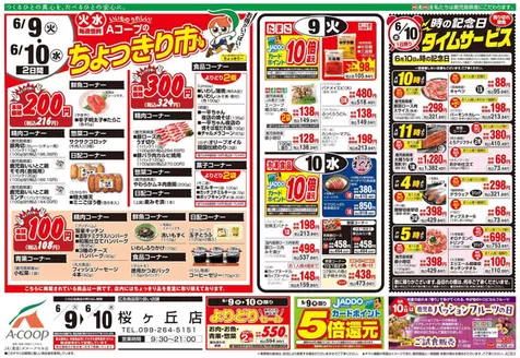 Aコープ 鹿児島のカタログ | すべての掘り出し物ハンターのためのトップオファー | 2026-06-09T00:00:00.000Z - 2026-06-10T00:00:00.000Z