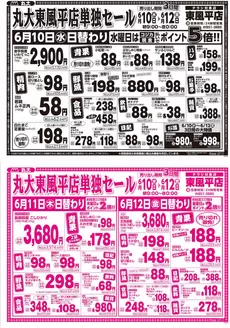 丸大のカタログ | 排他的な取引と掘り出し物 | 2026-06-10T00:00:00.000Z - 2026-06-12T00:00:00.000Z