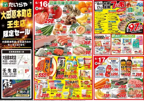 高岡市でのたいらやのカタログ | 倹約家のためのトップオファー | 2026-06-16T00:00:00.000Z - 2026-06-17T00:00:00.000Z
