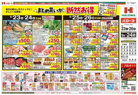 ハローズのカタログ | 選ばれた製品の素晴らしい割引 | 2026-06-23T00:00:00.000Z - 2026-06-26T00:00:00.000Z