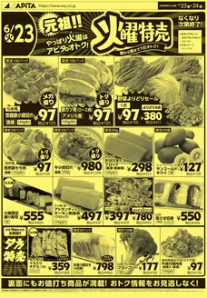 富士吉田市でのアピタのカタログ | あなたのための私たちの最高の取引 | 2026-06-22T00:00:00.000Z - 2026-06-24T00:00:00.000Z