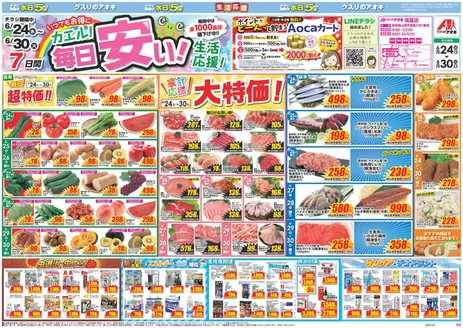 新城市でのクスリのアオキのカタログ | 排他的な掘り出し物 | 2026-06-24T00:00:00.000Z - 2026-06-30T00:00:00.000Z