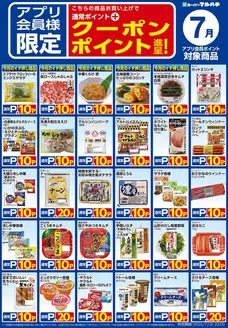 マルハチのカタログ | 7月アプリクーポン対象商品 | 2026-06-25T00:00:00.000Z - 2026-07-31T00:00:00.000Z