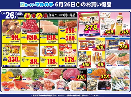 館林市でのマルハチのカタログ | 2026年06月26日 | 2026-06-25T00:00:00.000Z - 2026-06-26T00:00:00.000Z