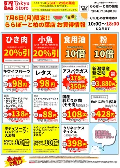 東急ストアのカタログ | 割引とプロモーション | 2026-07-05T00:00:00.000Z - 2026-07-06T00:00:00.000Z