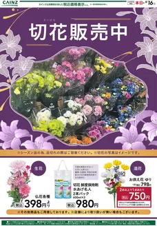 カインズホームのカタログ | 切花販売中 89号 | 2026-08-08T00:00:00.000Z - 2026-08-16T00:00:00.000Z