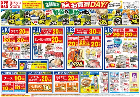 東急ストアのカタログ | あなたのための私たちの最高のオファー | 2026-08-09T00:00:00.000Z - 2026-08-13T00:00:00.000Z