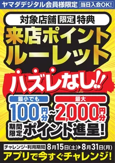 ヤマダ電機のカタログ | 掘り出し物ハンターのための素晴らしいオファー | 2026-08-17T00:00:00.000Z - 2026-08-31T00:00:00.000Z
