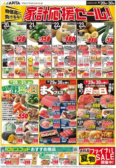 アピタのカタログ | 排他的な取引と掘り出し物 | 2026-08-19T00:00:00.000Z - 2026-08-30T00:00:00.000Z