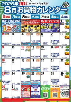 セイミヤのカタログ | 排他的な取引と掘り出し物 | 2026-08-01T00:00:00.000Z - 2026-08-31T00:00:00.000Z