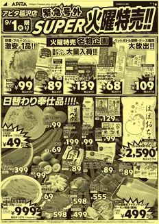 アピタのカタログ | 私たちのお客様のための排他的な取引 | 2026-08-31T00:00:00.000Z - 2026-09-06T00:00:00.000Z
