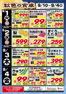 たいらやのカタログ | すべての人のための魅力的な特別オファー | 2026-09-01T00:00:00.000Z - 2026-09-04T00:00:00.000Z