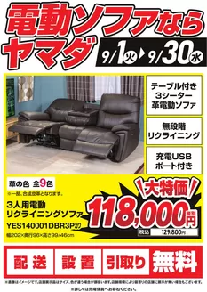 ヤマダ電機のカタログ | すべての掘り出し物ハンターのためのトップオファー | 2026-08-31T00:00:00.000Z - 2026-09-30T00:00:00.000Z