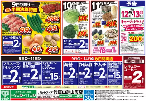 サミットのカタログ | 現在の特別プロモーション | 2026-09-08T00:00:00.000Z - 2026-09-11T00:00:00.000Z