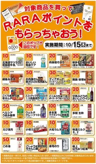 ラルズのカタログ | RARAポイントをもらっちゃおう1015期間 | 2026-09-15T00:00:00.000Z - 2026-10-15T00:00:00.000Z