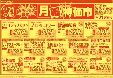相鉄ローゼンのカタログ | 倹約家のためのトップオファー | 2026-09-20T00:00:00.000Z - 2026-09-21T00:00:00.000Z