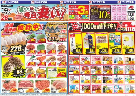 クスリのアオキのカタログ | すべてのお客様のための素晴らしいオファー | 2026-09-23T00:00:00.000Z - 2026-10-20T00:00:00.000Z