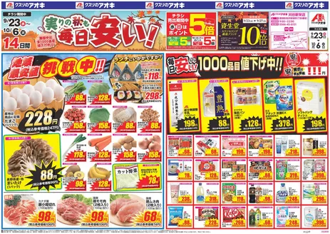 クスリのアオキのカタログ | 発見するための新しいオファー | 2026-09-23T00:00:00.000Z - 2026-10-20T00:00:00.000Z