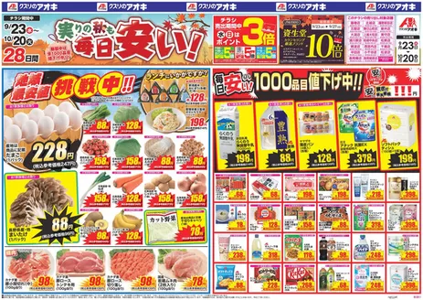 見附市でのクスリのアオキのカタログ | すべてのお客様のための素晴らしいオファー | 2026-09-23T00:00:00.000Z - 2026-10-20T00:00:00.000Z