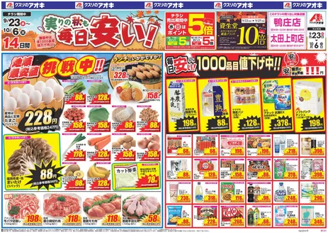 天栄村でのクスリのアオキのカタログ | 現在の特別プロモーション | 2026-09-23T00:00:00.000Z - 2026-10-06T00:00:00.000Z