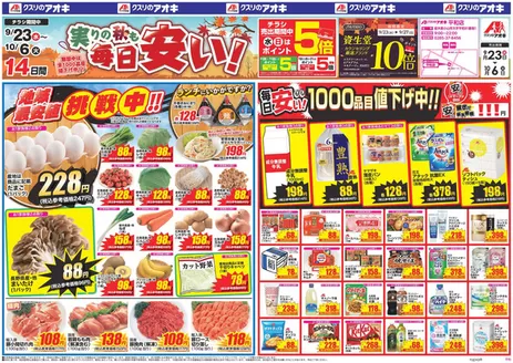 本巣郡でのクスリのアオキのカタログ | 豊富なオファーの選択 | 2026-09-23T00:00:00.000Z - 2026-10-06T00:00:00.000Z