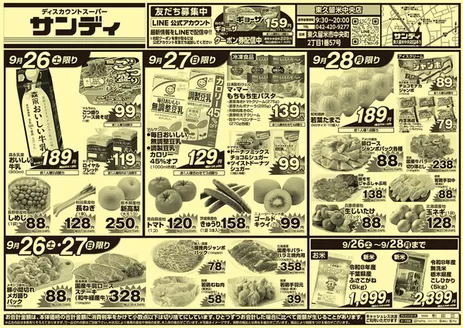 サンディのカタログ | 現在の取引とオファー | 2026-09-26T00:00:00.000Z - 2026-09-28T00:00:00.000Z