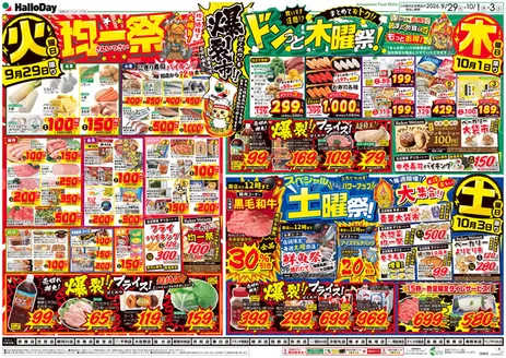 ハローデイのカタログ | あなたのための私たちの最高の取引 | 2026-09-28T00:00:00.000Z - 2026-10-05T00:00:00.000Z