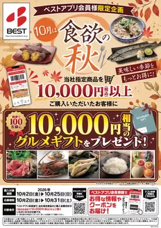 ベスト電器のカタログ | 倹約家のためのトップオファー | 2026-10-01T00:00:00.000Z - 2026-10-09T00:00:00.000Z