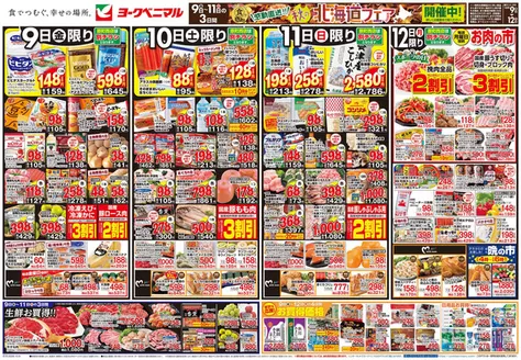 中野区でのヨークベニマルのカタログ | 現在の取引とオファー | 2026-11-09T00:00:00.000Z - 2026-11-12T00:00:00.000Z