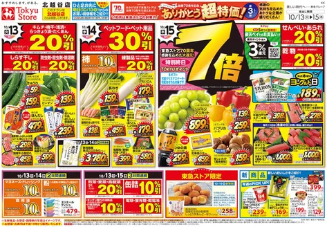 東急ストアのカタログ | 魅力的なオファーを発見する | 2026-10-12T00:00:00.000Z - 2026-10-15T00:00:00.000Z