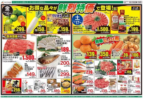 佐野市でのAコープ西日本のカタログ | すべての掘り出し物ハンターのためのトップオファー | 2026-10-16T00:00:00.000Z - 2026-10-19T00:00:00.000Z