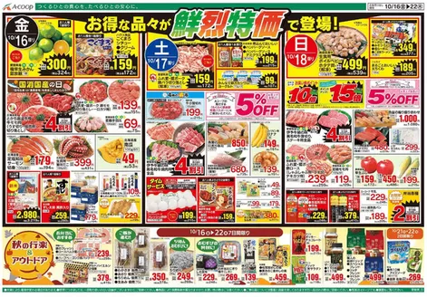 佐野市でのAコープ西日本のカタログ | 掘り出し物ハンターのためのオファー | 2026-10-16T00:00:00.000Z - 2026-10-22T00:00:00.000Z