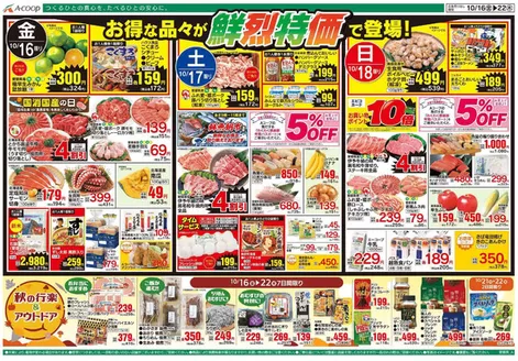 佐野市でのAコープ西日本のカタログ | 排他的な取引と掘り出し物 | 2026-10-16T00:00:00.000Z - 2026-10-22T00:00:00.000Z