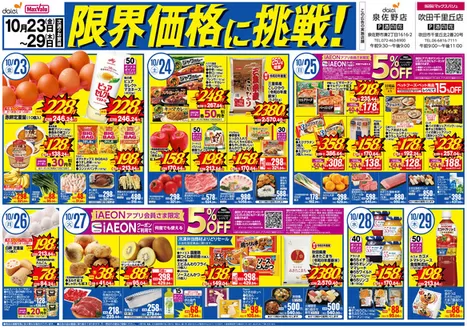 泉大津市でのダイエーのカタログ | 掘り出し物ハンターのための素晴らしいオファー | 2026-10-23T00:00:00.000Z - 2026-10-29T00:00:00.000Z