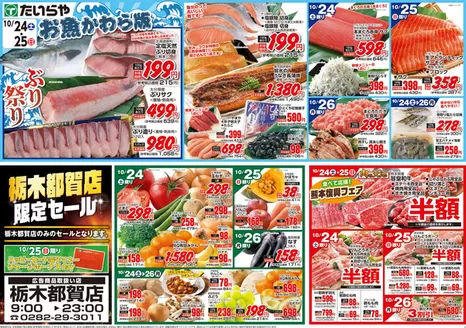 たいらやのカタログ | 割引とプロモーション | 2026-10-24T00:00:00.000Z - 2026-10-26T00:00:00.000Z