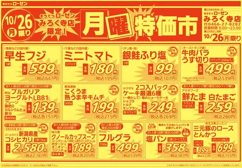 周南市での相鉄ローゼンのカタログ | 倹約家のためのトップオファー | 2026-10-25T00:00:00.000Z - 2026-10-26T00:00:00.000Z