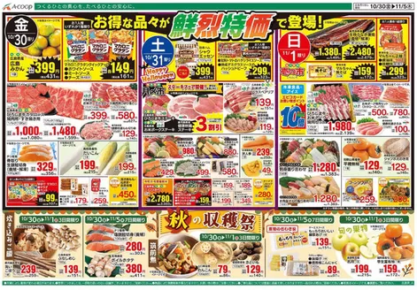 Aコープ西日本のカタログ | 掘り出し物ハンターのための素晴らしいオファー | 2026-10-30T00:00:00.000Z - 2026-11-05T00:00:00.000Z