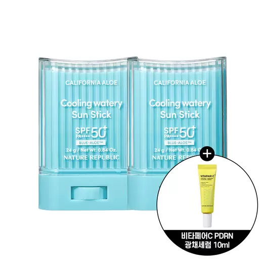 [1+1] 캘리포니아 알로에 쿨링 수분 선스틱 SPF50+ PA++++