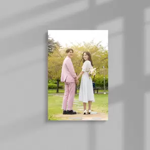 1+1 아크릴액자 웨딩 결혼 결혼식 본식 가족사진 주문제작 A3