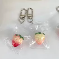 미니 지퍼백 키링 D고리 투명 파우치 열쇠고리 DIY