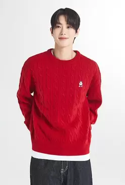(우디) 케이블 라운드넥 스웨터_SPKWF12C52