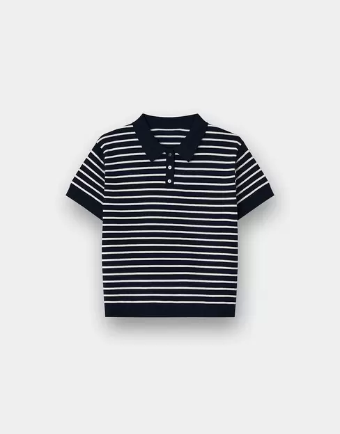 NEW 여자 스트라이프 폴로넥 스웨터 12GG