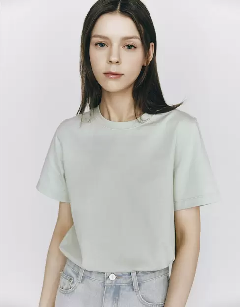NEW 여자 프리미엄 베이직 반팔 티셔츠