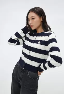 (우디) 케이블 크롭 카디건_SPCKF12G51