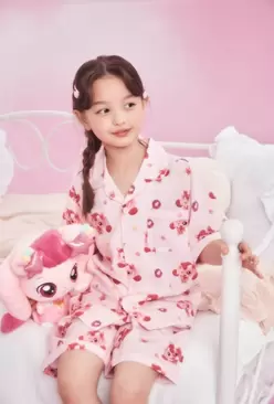 [키즈] (캐치티니핑) 하츄핑 반팔 파자마(PINK)_SPPPF37KU4