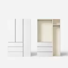 샘베딩 스테디 옷장세트 120cm(높이194cm) 서랍형